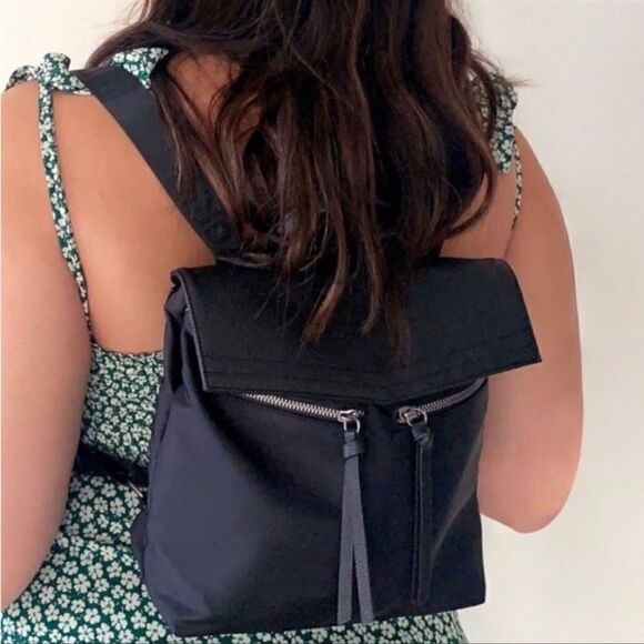 Botkier New York Trigger Mini Backpack NWT Black Nylon Bag - Picture 1 of 15